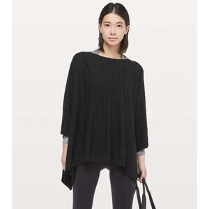 Lululemon Black Divinity Poncho *Woven One Size